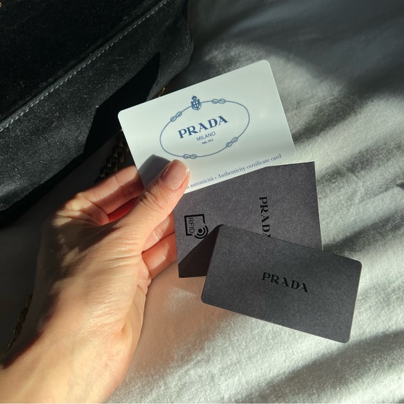 AUTHENTIC Prada Velluto Velvet with Chain Handbag - Picture 8 of 10